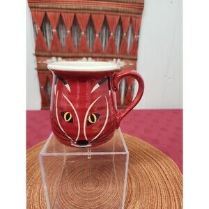 Katie Brown Red Fox Oversized Ceramic Coffee Mug 20 0z. Whimsical Fun Cute